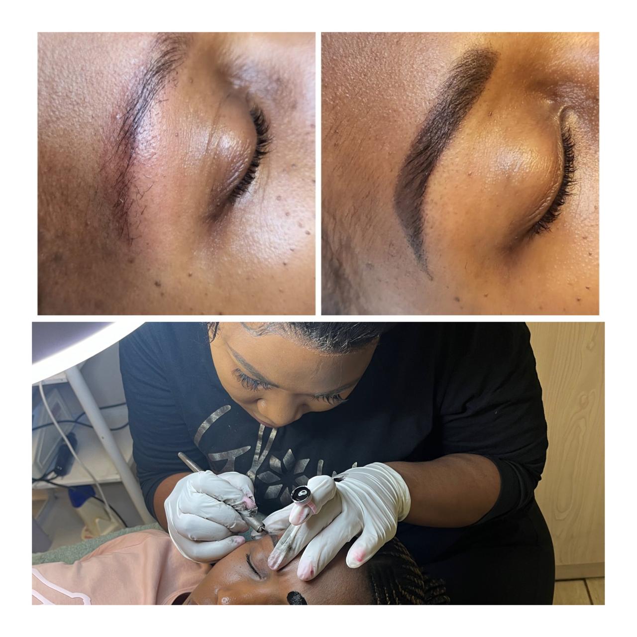 Permanent eyebrow treatment procedure by Therapic Beauty